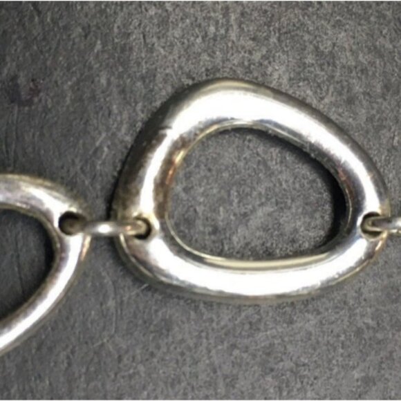 Avon SAQ Y Drop Necklace 17 In As Is Silver Rhinestone Organic Retro Vintage - Picture 7 of 7